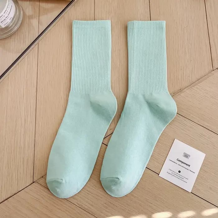 Chaussettes de sport en coton pour femmes et garçons, 31 couleurs, à la mode, pour course à pied, cyclisme, style coréen, bas à Tube moyen, amples, bonneterie