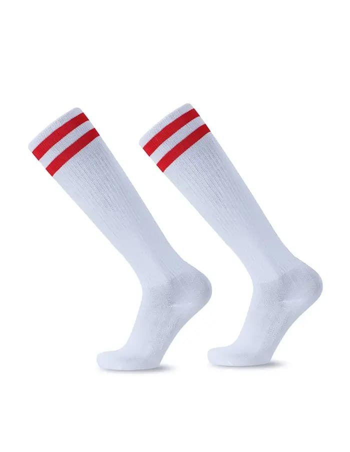 Chaussettes de Football pour enfants, garçons et filles, chaussettes rayées en coton respirant, Baseball, évacuant l'humidité, fines et douces