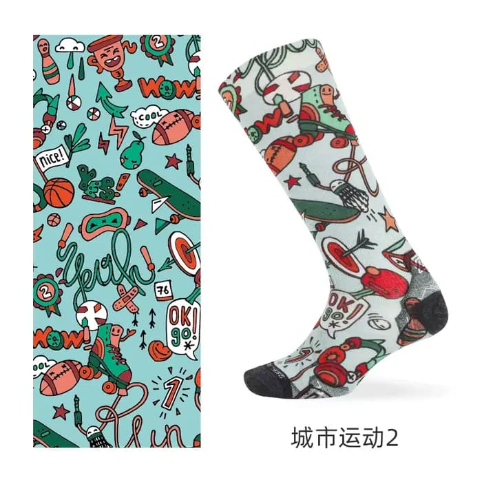 ZEALWOOD Chaussettes à motif en laine mérinos pour hommes et femmes