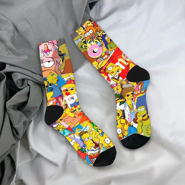 Chaussettes fantaisie unisexe respirantes pour hommes
