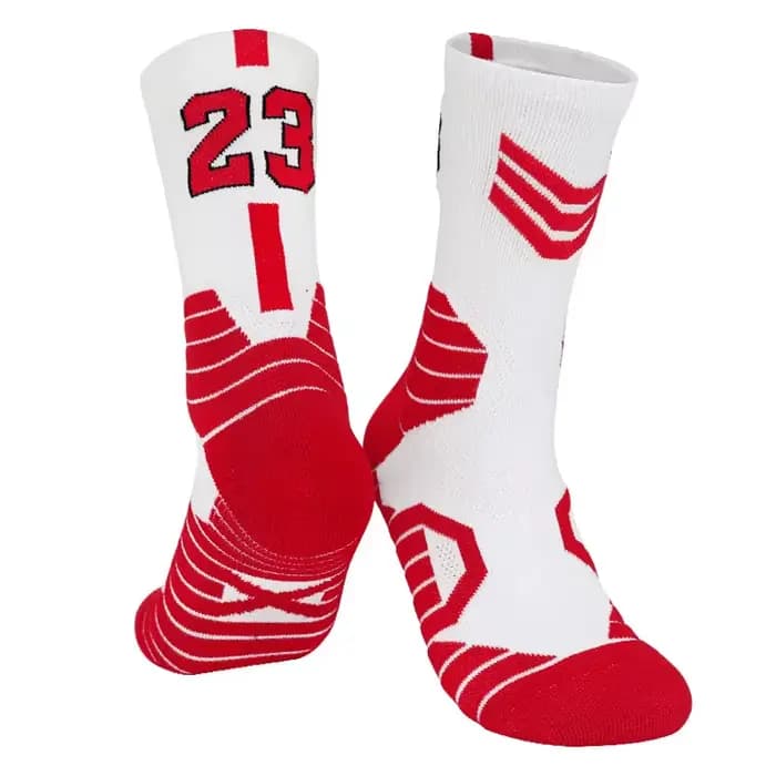 Chaussettes de basket-ball mi-longues pour hommes, en pur coton, absorbant la transpiration, à la mo