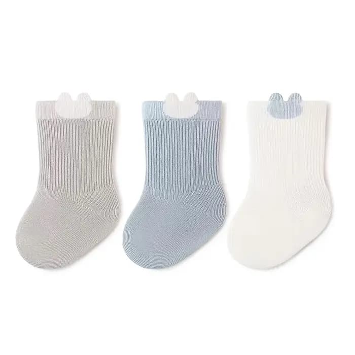  Chaussettes mi-tube décontractées pour enfants, chaussettes mignonnes en coton pour nouveau-né, printemps-automne