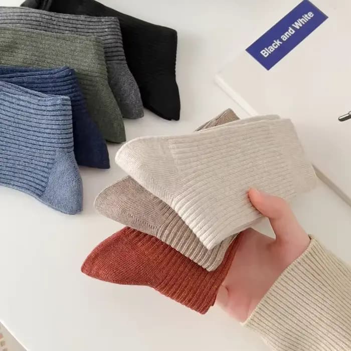 Chaussettes longues en coton élastique pour hommes