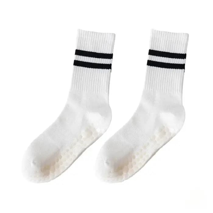 1/2/3/4 paires de chaussettes de sport en coton, mi-tube, professionnelles, antidérapantes, en silicone, pour fitness en salle, danse, Pilates, yoga