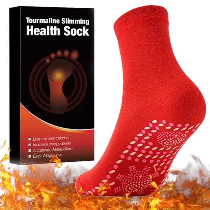 Chaussettes chauffantes en tourmaline à auto-chauffage et magnétiques pour femmes