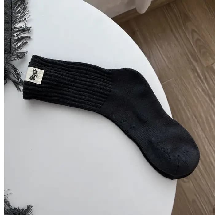Chaussettes mi-tube en coton avec étiquette de gril pour hommes