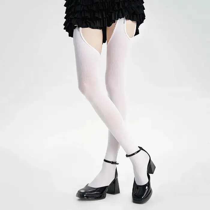 Collants en velours à larges bandes pour femmes