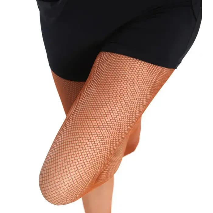 Collants résille grande taille femmes professionnel renforcé entrejambe et orteil danse latine collants Sexy bonneterie transparente pour danseuse