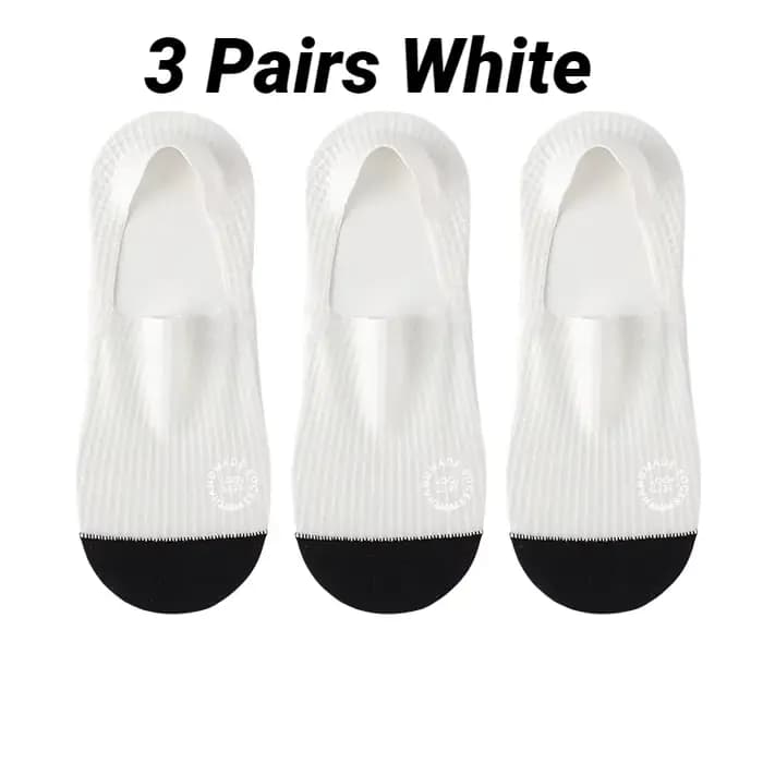 Chaussettes bateau invisibles pour hommes à motif gaufré