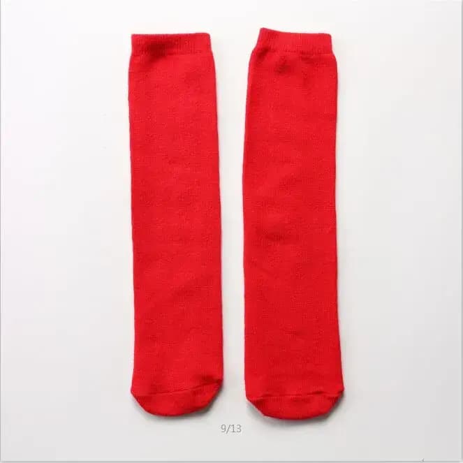 Chaussettes blanches hautes pour garçons et filles, chaussettes pour bébés, hauteur des genoux