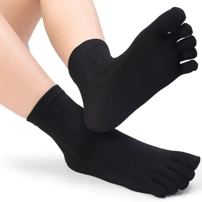Chaussettes élastiques en coton à cinq orteils