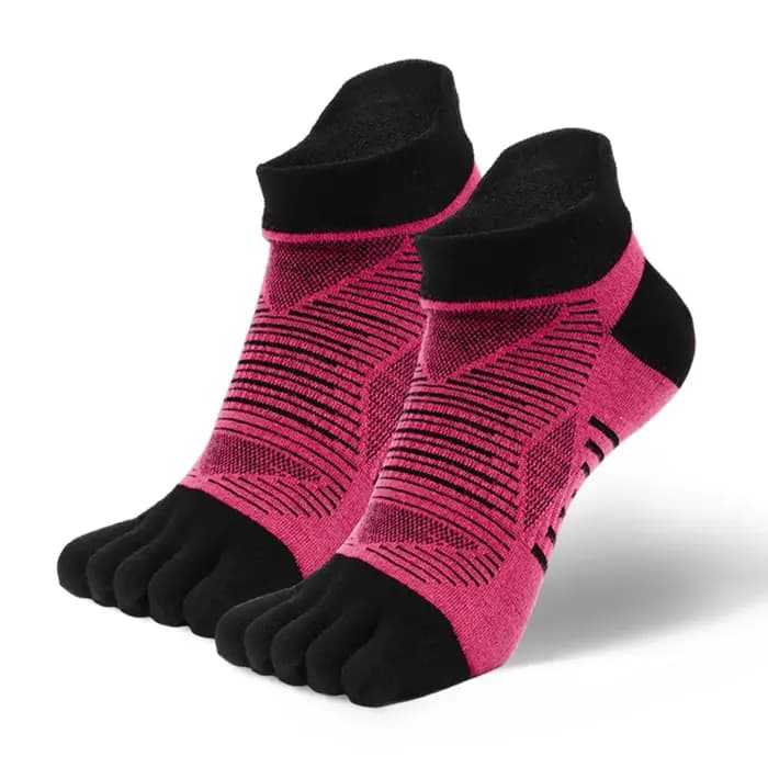 COOLMAX chaussettes de sport à cinq doigts bout Invisible course athlétique randonnée en plein air