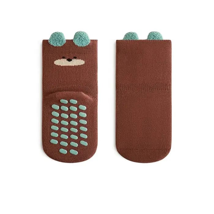 Chaussettes en coton pour enfants, filles et garçons, mode automne-hiver, chaussettes mignonnes et douces pour bébés en bas âge, chaussettes de maison antidérapantes de 3 à 5 ans