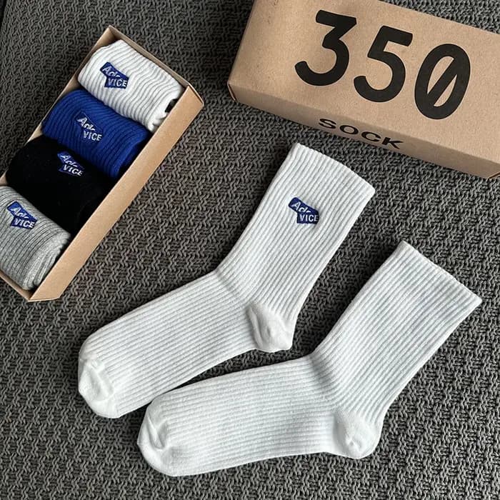 4 paires/boîte chaussettes homme cadeau coton Ventilation mâle femme