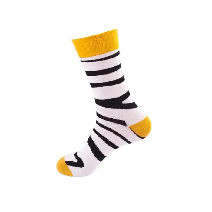 Chaussettes unisexes à motifs de dessins animés pour hommes et femmes, tendance streetwear, motifs avocat, hamburger, sushi, carreaux, rayures, pomme, oeuf frit, zèbre