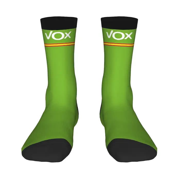 Mode hommes chaussettes Harajuku espagne Vox Logo chaussette Polyester espagne drapeau haute qualité femmes chaussettes printemps été automne hiver,