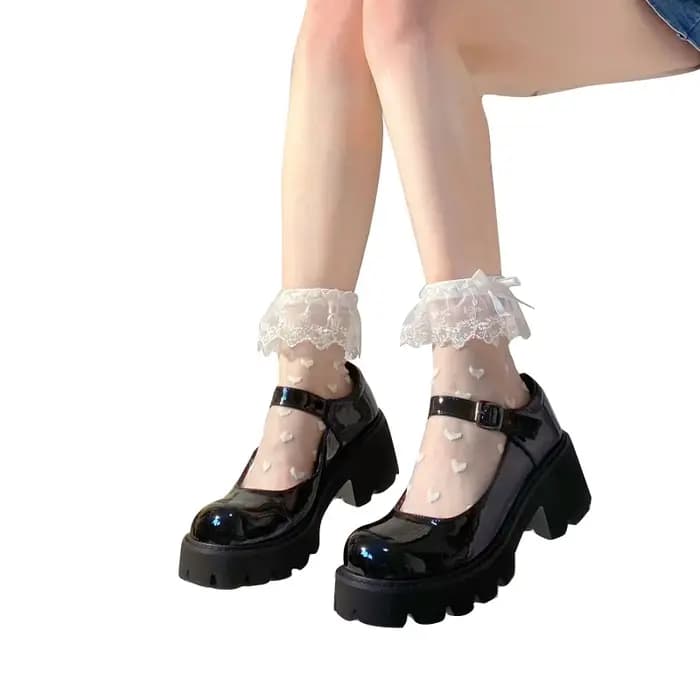 Chaussettes d'été en maille transparente pour femmes