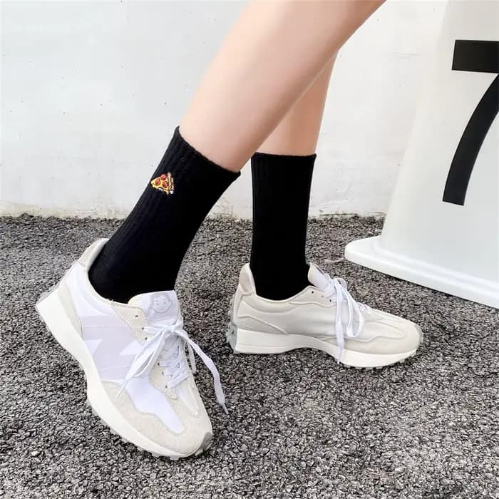 Chaussettes épaisses Hipster décontractées avec motif Hamburger Pizza