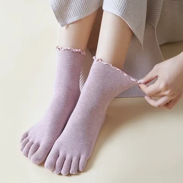 1/5 Paires de Chaussettes Courtes en Coton pour Femmes