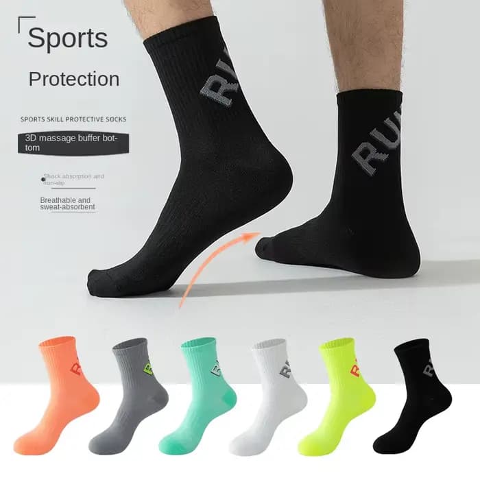 Nouveau Sports de plein air Marathon toutes saisons course équipage chaussettes hommes/femmes coloré séchage rapide