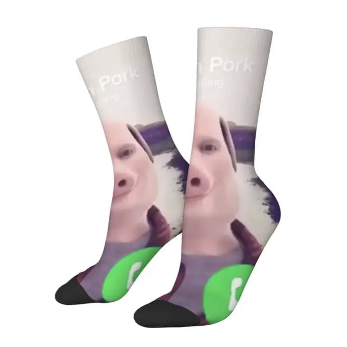 Chaussettes pour hommes John Pig, chaussettes amusantes et originales, respirantes, douces pour la peau, antidérapantes, chaussettes de sport, cadeaux de fête originaux