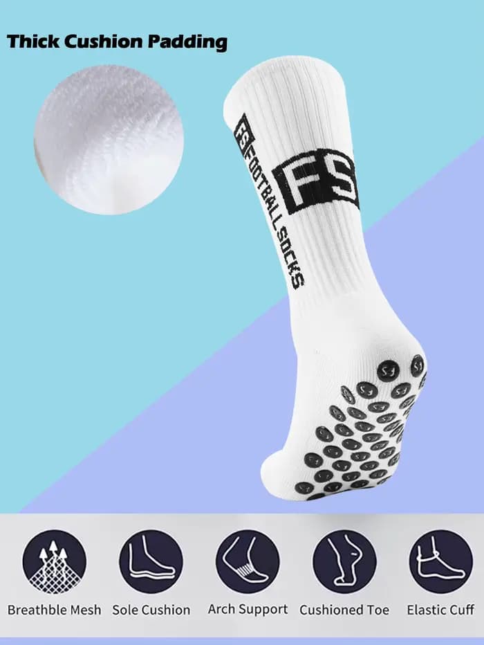 2 paires de chaussettes antidérapantes pour hommes et femmes