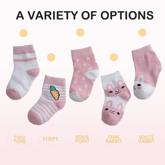 Chaussettes d'hiver coordonnantes en coton pour enfants, chaussettes décontractées pour bébés garçons et filles, chaussettes de sol pour enfants avec poignées pour enfants de 0 à 8 ans, 5 paires par l