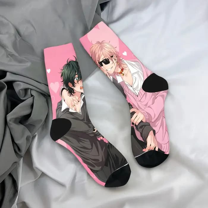 Chaussettes pour hommes Yarichin B Club Yuri bas printemps rétro