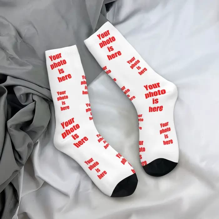 Chaussettes personnalisées en forme de visage, chaussettes unisexes personnalisées à faire soi-même,