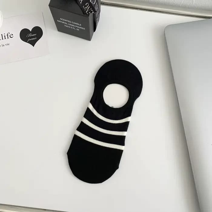 Chaussettes invisibles pour femmes, printemps-été, à rayures et pois, fines, simples, mignonnes, res