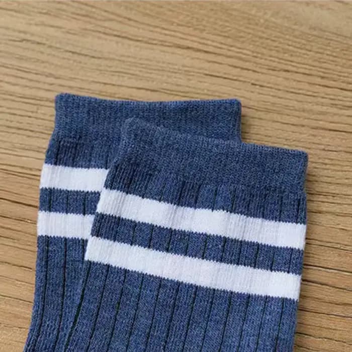 5 paires de chaussettes rayées décontractées et respirantes pour hommes