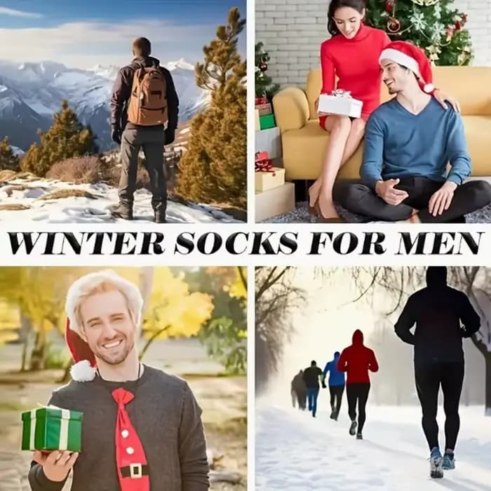 5 paires de chaussettes chaudes d'hiver pour hommes et femmes