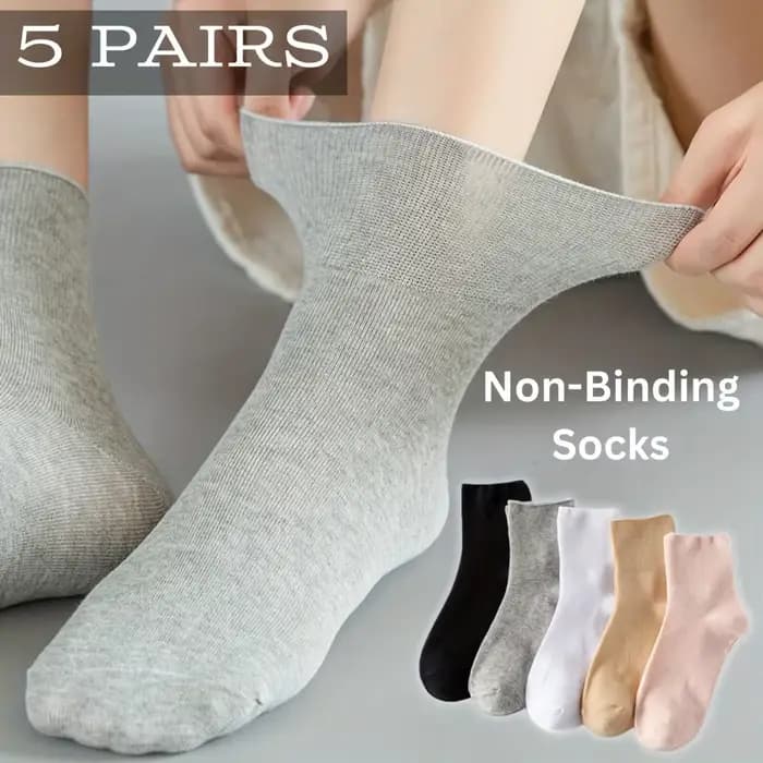 5 paires de chaussettes pour diabétiques non reliées pour femmes