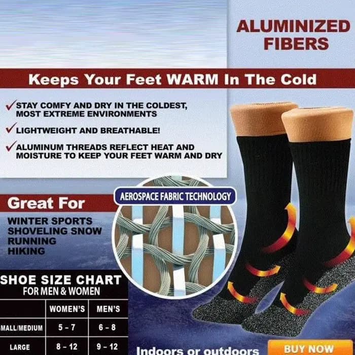 Chaussettes thermiques auto-chauffantes pour hommes et femmes