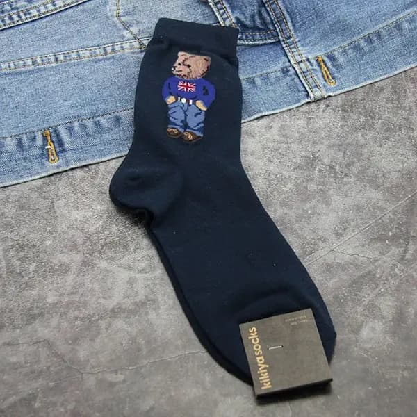 Chaussettes en coton de dessin animé pour hommes