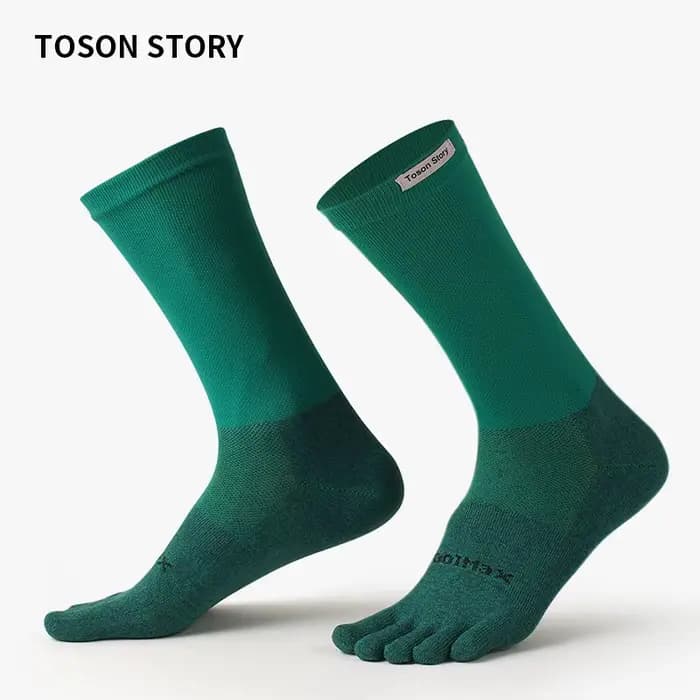 Chaussettes de sport en coton à cinq doigts pour hommes