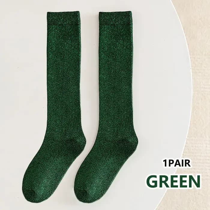 YANBIGUO 1/5 paires femmes nouveauté paillettes brillant mollet chaussettes