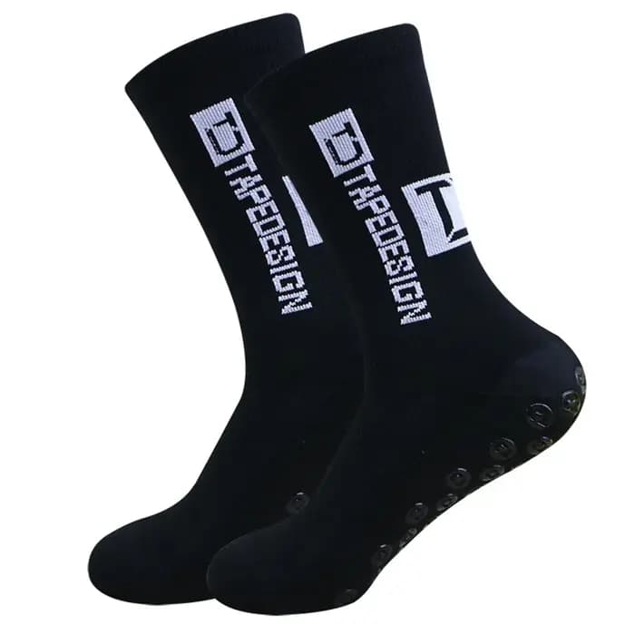 1 paire de chaussettes de football antidérapantes pour hommes