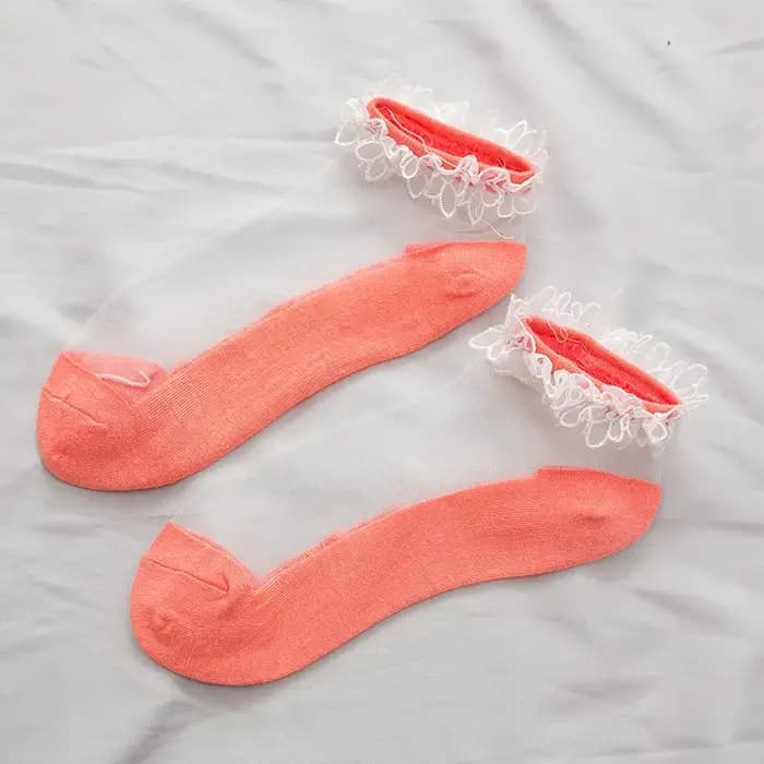 Chaussettes japonaises en dentelle pour femmes