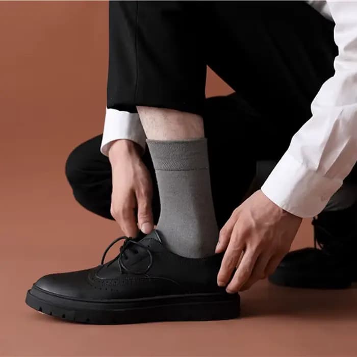 Chaussettes pour hommes en coton blanc noir gris