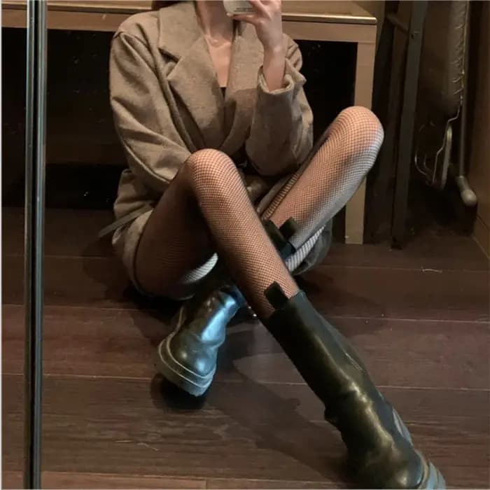 Chaussettes femme maille collants bas chaussettes longues résille collants Sexy bas résille corps bas pour les femmes