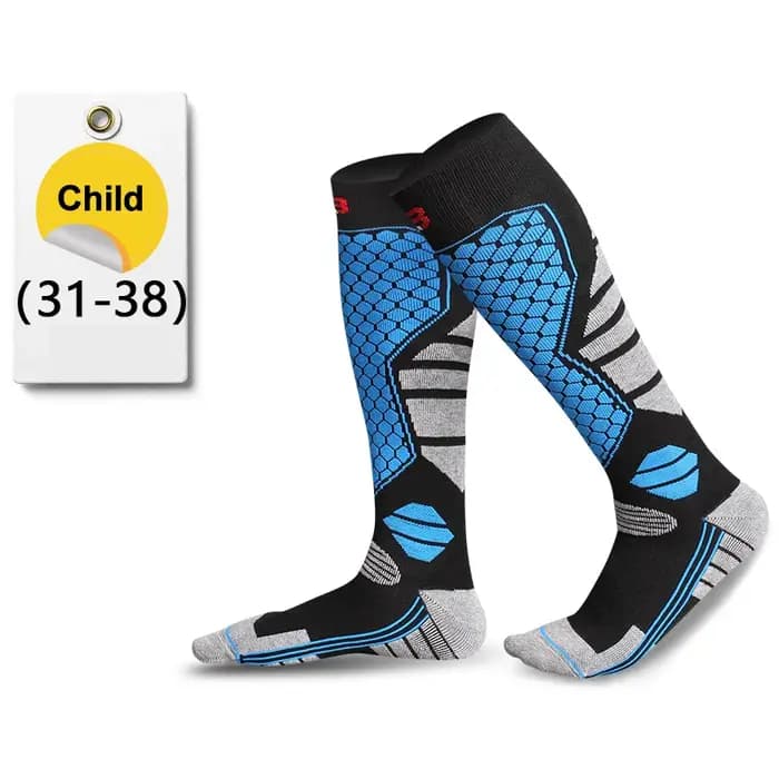 GTUBIKE 1 paire hiver chaud Ski bas épaississement randonnée chaussettes pour femmes hommes Anti-froid Ski extérieur Sport bas neige