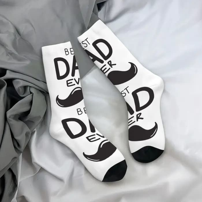 Chaussettes mi-mollet imprimées sur le thème de la fête des pères