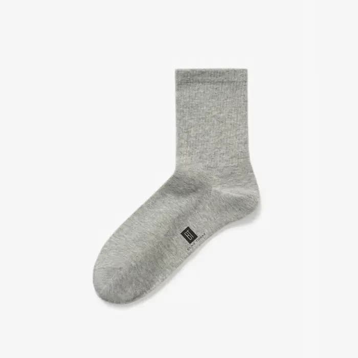 BEAUTODAY chaussettes de sport femmes coton couleur unie respirant mi-mollet chaussettes doux dames