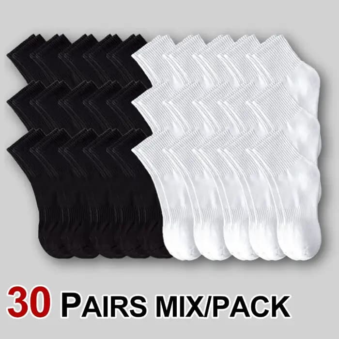 10/20/30 paires neutre couleur unie mi-mollet col rond chaussettes printemps automne absorbant la sueur respirant