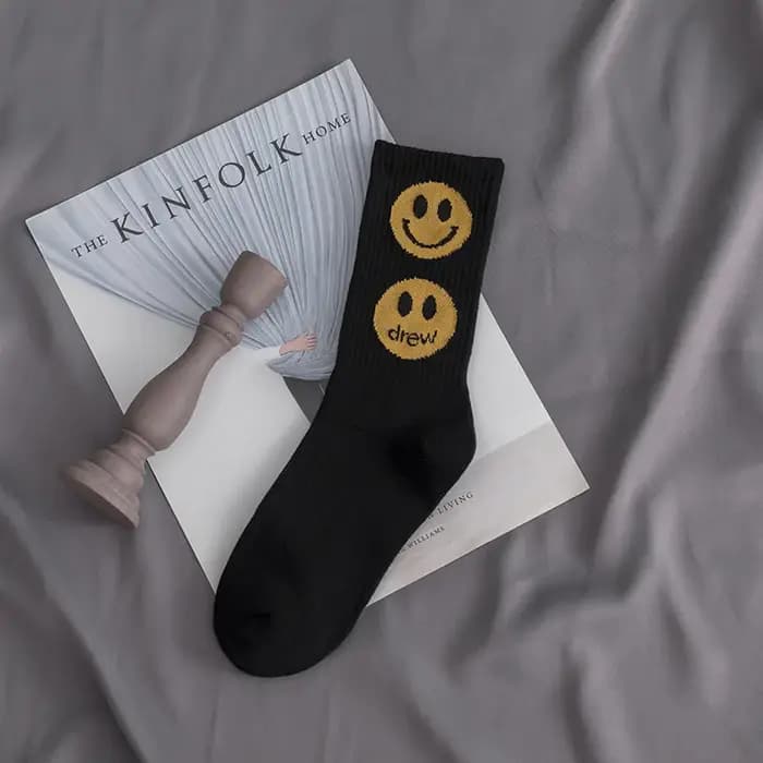 Chaussettes en coton à double bordure Drew House