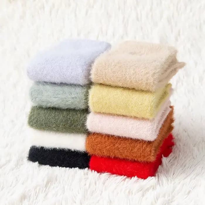 Chaussettes à cinq doigts en molleton de corail épais pour femmes et filles