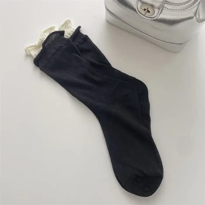 Chaussettes mi-mollet en coton pur sans couture