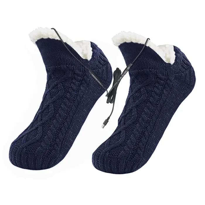 Chaussettes chauffantes électriques en polaire
