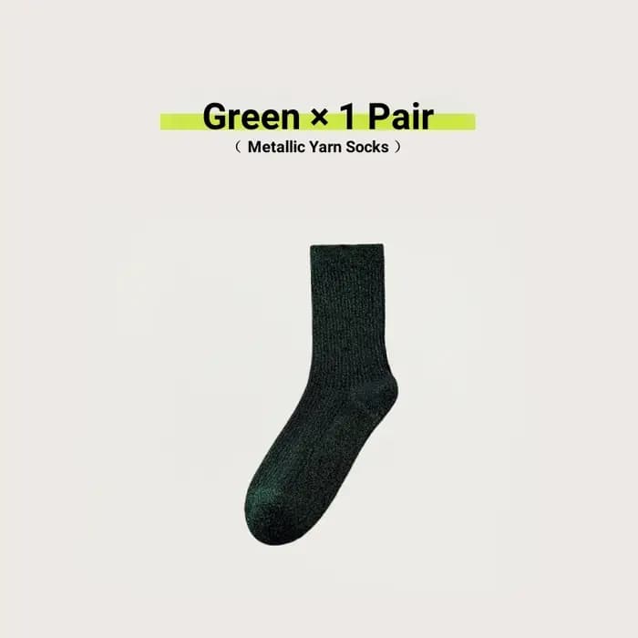 1 3 5 paires de chaussettes rayées en fil métallique pour femmes
